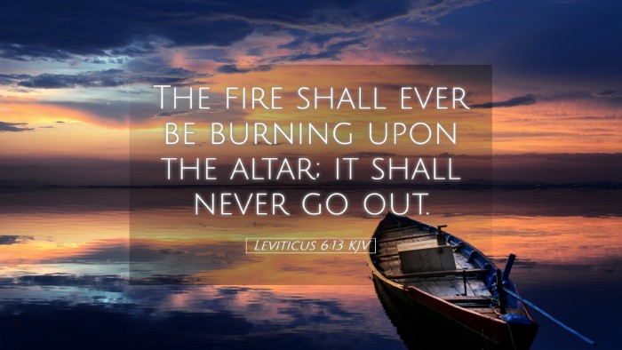 Picture 05 - Leviticus 6:13 KJV Desktop Wallpaper - The fire shall ever be burning upon the altar; it - Desktop Bible Verse Wallpaper