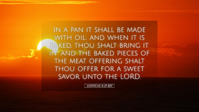 Picture 05 - Leviticus 6:21 KJV Desktop Wallpaper - In a pan it shall be made with oil; and when it - Desktop Bible Verse Wallpaper