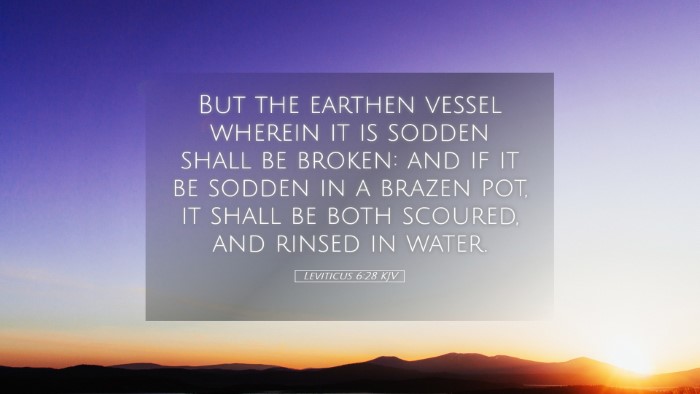 Picture 05 - Leviticus 6:28 KJV Desktop Wallpaper - But the earthen vessel wherein it is sodden shall - Desktop Bible Verse Wallpaper
