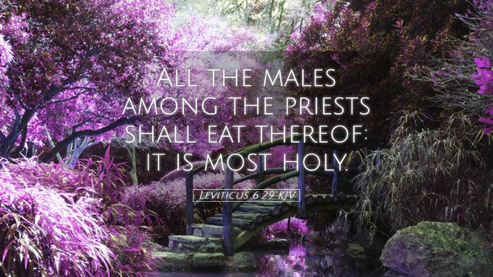 Picture 05 - Leviticus 6:29 KJV Desktop Wallpaper - All the males among the priests shall eat - Desktop Bible Verse Wallpaper