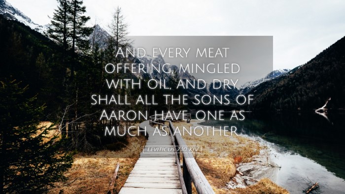 Picture 05 - Leviticus 7:10 KJV Desktop Wallpaper - And every meat offering, mingled with oil, and - Desktop Bible Verse Wallpaper