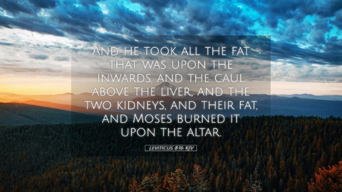 Picture 05 - Leviticus 8:16 KJV Desktop Wallpaper - And he took all the fat that was upon the - Desktop Bible Verse Wallpaper