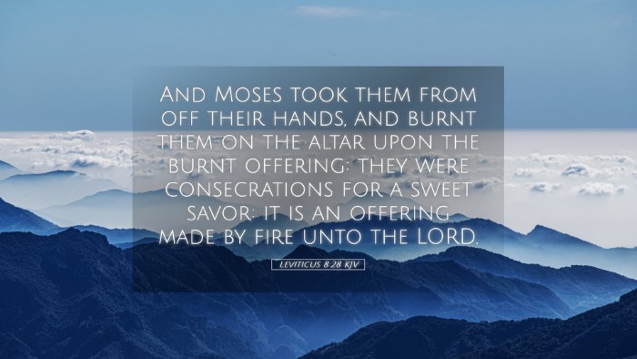 Picture 05 - Leviticus 8:28 KJV Desktop Wallpaper - And Moses took them from off their hands, and - Desktop Bible Verse Wallpaper