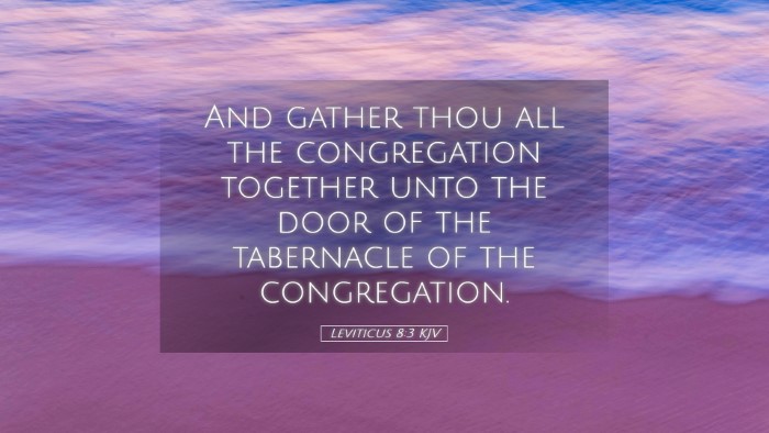 Picture 05 - Leviticus 8:3 KJV Desktop Wallpaper - And gather thou all the congregation together - Desktop Bible Verse Wallpaper