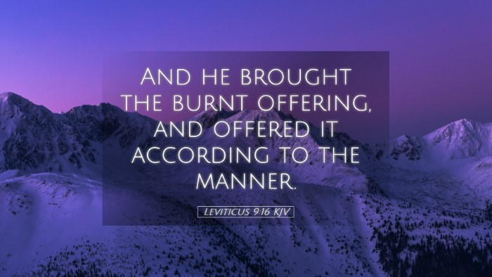 Picture 05 - Leviticus 9:16 KJV Desktop Wallpaper - And he brought the burnt offering, and offered it - Desktop Bible Verse Wallpaper