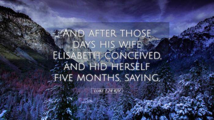 Picture 05 - Luke 1:24 KJV Desktop Wallpaper - And after those days his wife Elisabeth - Desktop Bible Verse Wallpaper