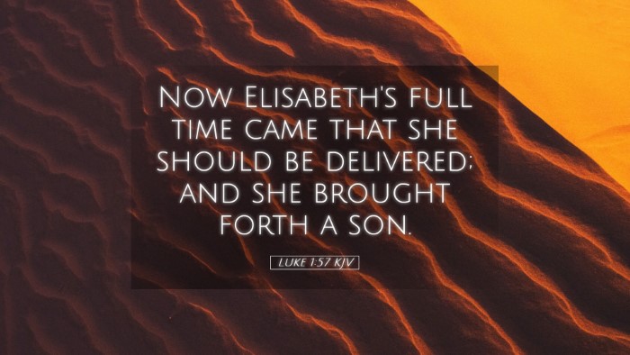 Picture 05 - Luke 1:57 KJV Desktop Wallpaper - Now Elisabeth's full time came that she should be - Desktop Bible Verse Wallpaper