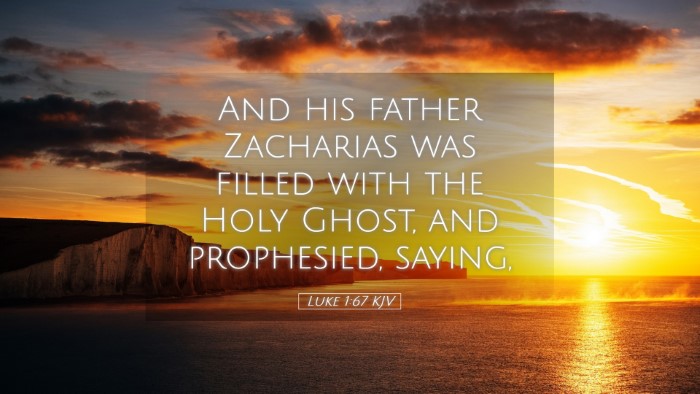 Picture 05 - Luke 1:67 KJV Desktop Wallpaper - And his father Zacharias was filled with the Holy - Desktop Bible Verse Wallpaper