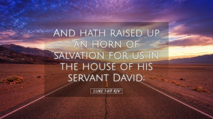 Picture 05 - Luke 1:69 KJV Desktop Wallpaper - And hath raised up an horn of salvation for us in - Desktop Bible Verse Wallpaper