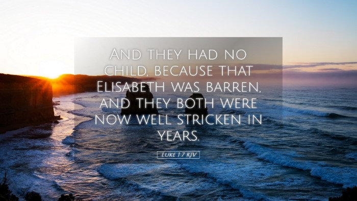 Picture 05 - Luke 1:7 KJV Desktop Wallpaper - And they had no child, because that Elisabeth was - Desktop Bible Verse Wallpaper