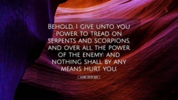 Picture 05 - Luke 10:19 KJV Desktop Wallpaper - Behold, I give unto you power to tread on - Desktop Bible Verse Wallpaper