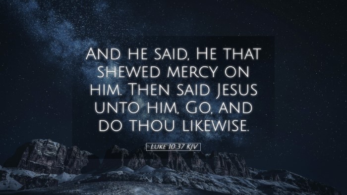 Picture 05 - Luke 10:37 KJV Desktop Wallpaper - And he said, He that shewed mercy on him. Then - Desktop Bible Verse Wallpaper