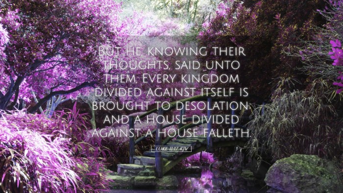 Picture 05 - Luke 11:17 KJV Desktop Wallpaper - But he, knowing their thoughts, said unto them, - Desktop Bible Verse Wallpaper