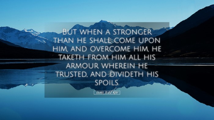 Picture 05 - Luke 11:22 KJV Desktop Wallpaper - But when a stronger than he shall come upon him, - Desktop Bible Verse Wallpaper