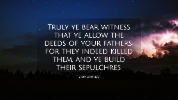 Picture 05 - Luke 11:48 KJV Desktop Wallpaper - Truly ye bear witness that ye allow the deeds of - Desktop Bible Verse Wallpaper
