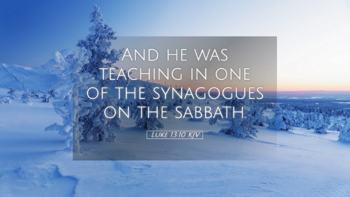 Picture 05 - Luke 13:10 KJV Desktop Wallpaper - And he was teaching in one of the synagogues on - Desktop Bible Verse Wallpaper
