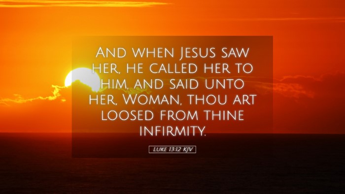 Picture 05 - Luke 13:12 KJV Desktop Wallpaper - And when Jesus saw her, he called her to him, and - Desktop Bible Verse Wallpaper