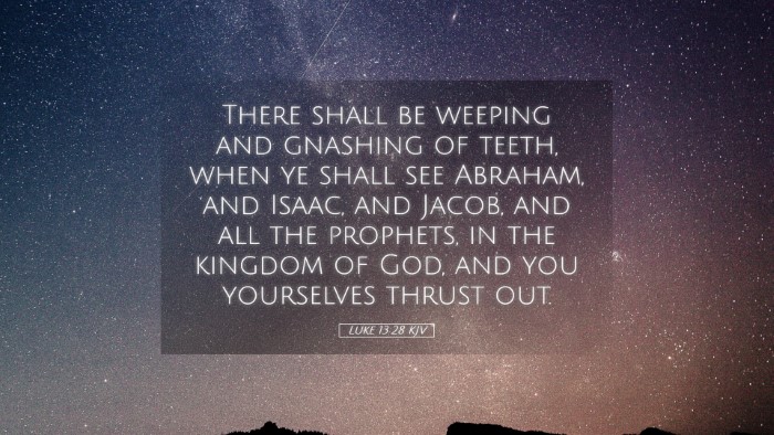 Picture 05 - Luke 13:28 KJV Desktop Wallpaper - There shall be weeping and gnashing of teeth, - Desktop Bible Verse Wallpaper