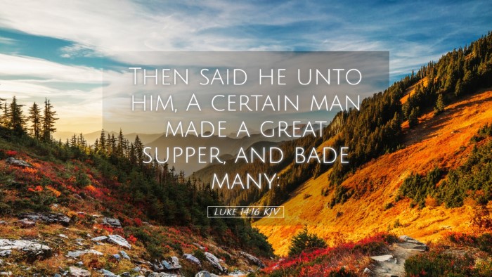 Picture 05 - Luke 14:16 KJV Desktop Wallpaper - Then said he unto him, A certain man made a great - Desktop Bible Verse Wallpaper
