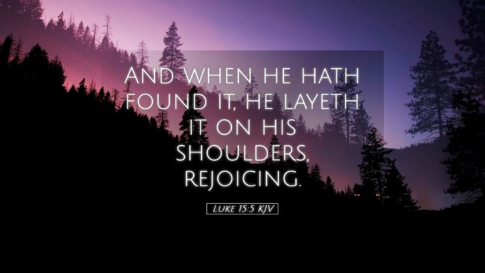 Picture 05 - Luke 15:5 KJV Desktop Wallpaper - And when he hath found it, he layeth it on his - Desktop Bible Verse Wallpaper