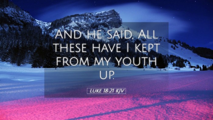 Picture 05 - Luke 18:21 KJV Desktop Wallpaper - And he said, All these have I kept from my youth - Desktop Bible Verse Wallpaper