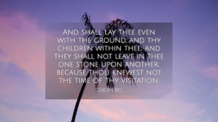 Picture 05 - Luke 19:44 KJV Desktop Wallpaper - And shall lay thee even with the ground, and thy - Desktop Bible Verse Wallpaper