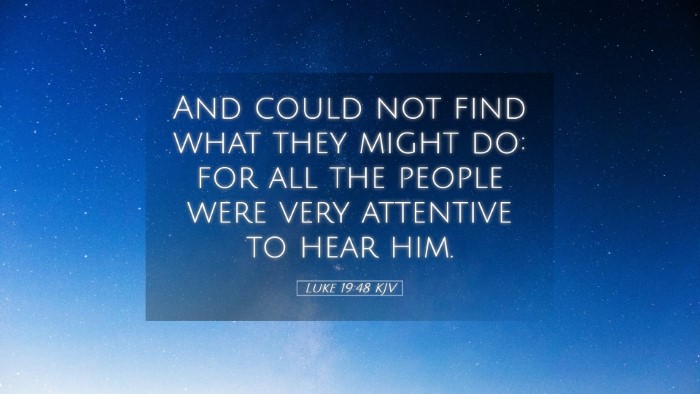 Picture 05 - Luke 19:48 KJV Desktop Wallpaper - And could not find what they might do: for all - Desktop Bible Verse Wallpaper