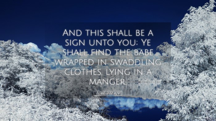 Picture 05 - Luke 2:12 KJV Desktop Wallpaper - And this shall be a sign unto you; Ye shall find - Desktop Bible Verse Wallpaper