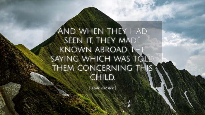 Picture 05 - Luke 2:17 KJV Desktop Wallpaper - And when they had seen it, they made known abroad - Desktop Bible Verse Wallpaper