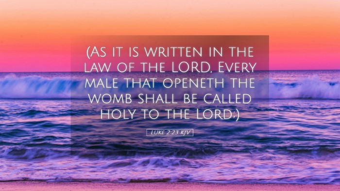Picture 05 - Luke 2:23 KJV Desktop Wallpaper - (As it is written in the law of the LORD, Every - Desktop Bible Verse Wallpaper