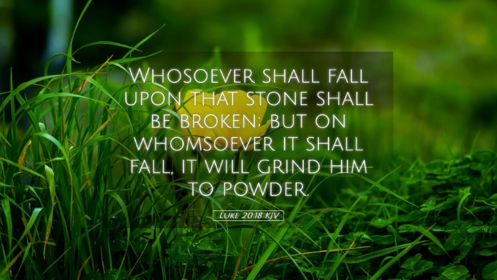 Picture 05 - Luke 20:18 KJV Desktop Wallpaper - Whosoever shall fall upon that stone shall be - Desktop Bible Verse Wallpaper