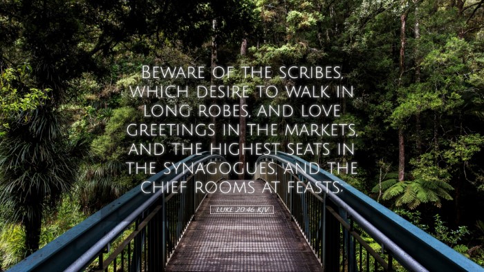 Picture 05 - Luke 20:46 KJV Desktop Wallpaper - Beware of the scribes, which desire to walk in - Desktop Bible Verse Wallpaper