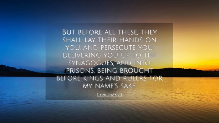 Picture 05 - Luke 21:12 KJV Desktop Wallpaper - But before all these, they shall lay their hands - Desktop Bible Verse Wallpaper