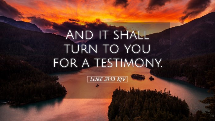 Picture 05 - Luke 21:13 KJV Desktop Wallpaper - And it shall turn to you for a - Desktop Bible Verse Wallpaper