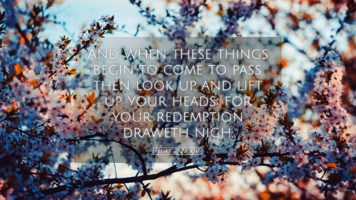 Picture 05 - Luke 21:28 KJV Desktop Wallpaper - And when these things begin to come to pass, then - Desktop Bible Verse Wallpaper