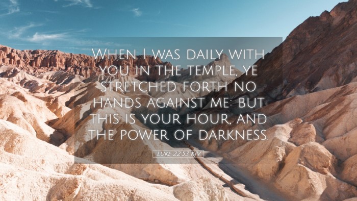 Picture 05 - Luke 22:53 KJV Desktop Wallpaper - When I was daily with you in the temple, ye - Desktop Bible Verse Wallpaper