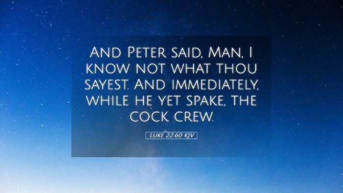 Picture 05 - Luke 22:60 KJV Desktop Wallpaper - And Peter said, Man, I know not what thou sayest. - Desktop Bible Verse Wallpaper