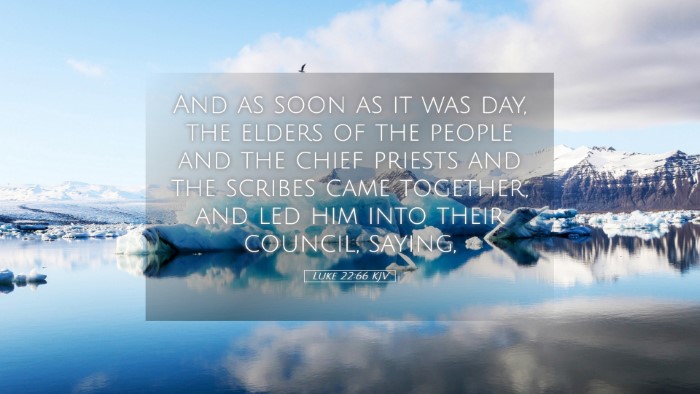 Picture 05 - Luke 22:66 KJV Desktop Wallpaper - And as soon as it was day, the elders of the - Desktop Bible Verse Wallpaper
