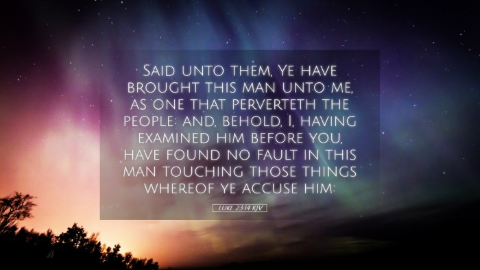 Picture 05 - Luke 23:14 KJV Desktop Wallpaper - Said unto them, Ye have brought this man unto me, - Desktop Bible Verse Wallpaper