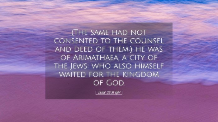 Picture 05 - Luke 23:51 KJV Desktop Wallpaper - (The same had not consented to the counsel and - Desktop Bible Verse Wallpaper