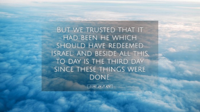 Picture 05 - Luke 24:21 KJV Desktop Wallpaper - But we trusted that it had been he which should - Desktop Bible Verse Wallpaper