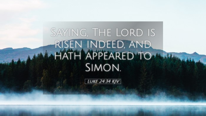 Picture 05 - Luke 24:34 KJV Desktop Wallpaper - Saying, The Lord is risen indeed, and hath - Desktop Bible Verse Wallpaper