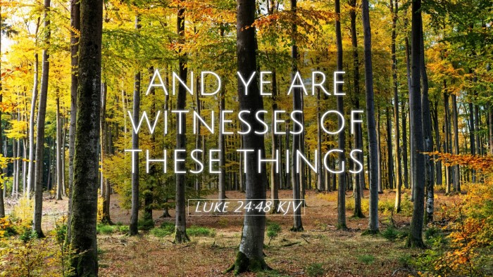 Picture 05 - Luke 24:48 KJV Desktop Wallpaper - And ye are witnesses of these - Desktop Bible Verse Wallpaper
