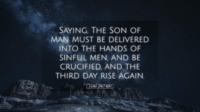Picture 05 - Luke 24:7 KJV Desktop Wallpaper - Saying, The Son of man must be delivered into the - Desktop Bible Verse Wallpaper