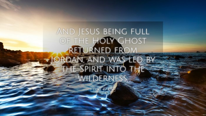 Picture 05 - Luke 4:1 KJV Desktop Wallpaper - And Jesus being full of the Holy Ghost returned - Desktop Bible Verse Wallpaper