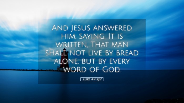 Picture 05 - Luke 4:4 KJV Desktop Wallpaper - And Jesus answered him, saying, It is written, - Desktop Bible Verse Wallpaper