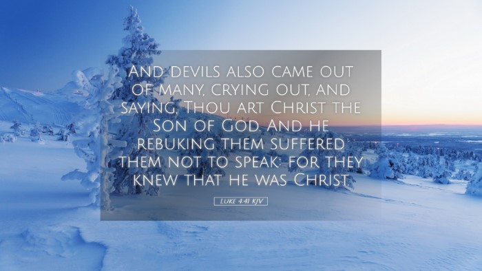 Picture 05 - Luke 4:41 KJV Desktop Wallpaper - And devils also came out of many, crying out, and - Desktop Bible Verse Wallpaper