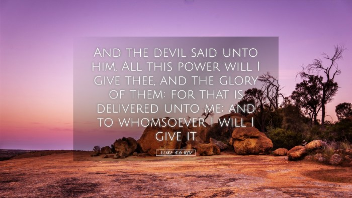 Picture 05 - Luke 4:6 KJV Desktop Wallpaper - And the devil said unto him, All this power will - Desktop Bible Verse Wallpaper