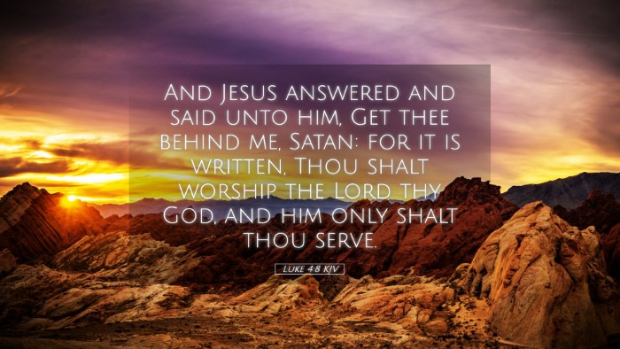 Picture 05 - Luke 4:8 KJV Desktop Wallpaper - And Jesus answered and said unto him, Get thee - Desktop Bible Verse Wallpaper