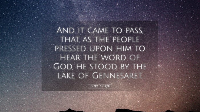 Picture 05 - Luke 5:1 KJV Desktop Wallpaper - And it came to pass, that, as the people pressed - Desktop Bible Verse Wallpaper
